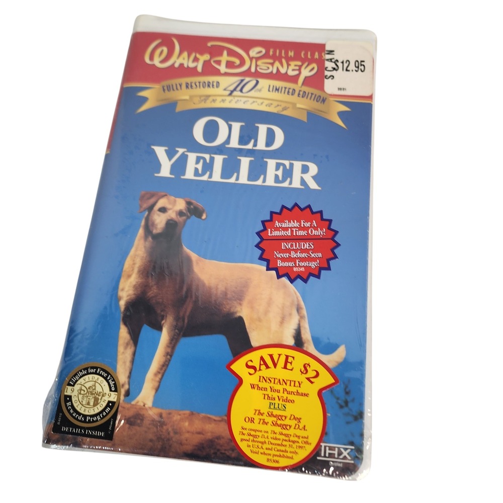 Walt Disney Classics‎ Old Yeller VHS Fully Restored 40th Anniversary
